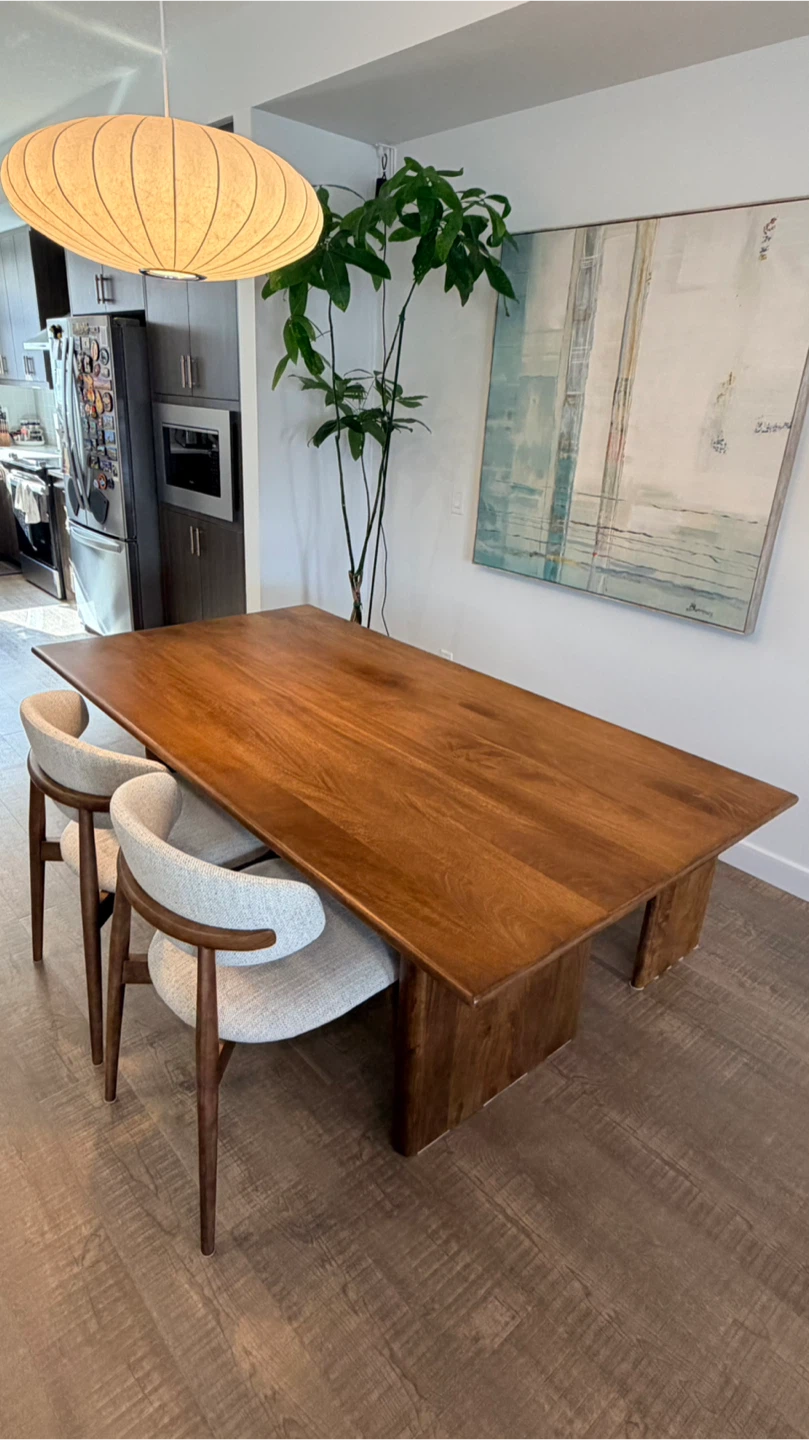Modern Solid Wood Dining Set - Table, Bench & 2 Chairs - photo 2
