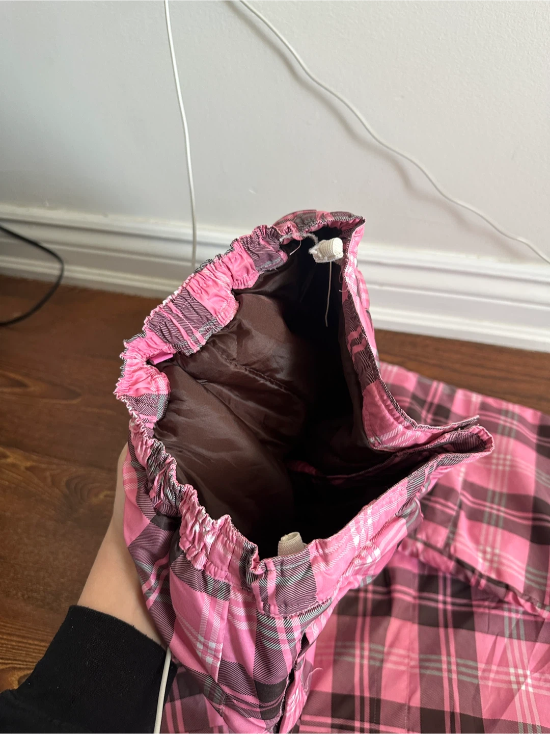 Pink Plaid Insulated Snow Pants - photo 4