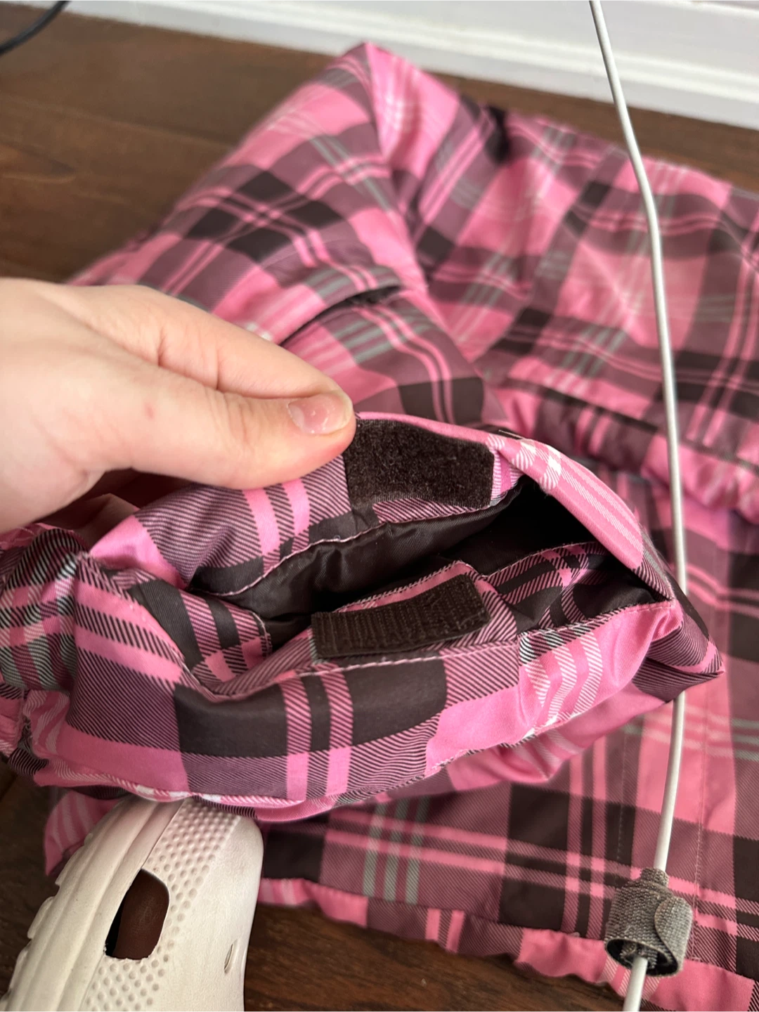 Pink Plaid Insulated Snow Pants - photo 5