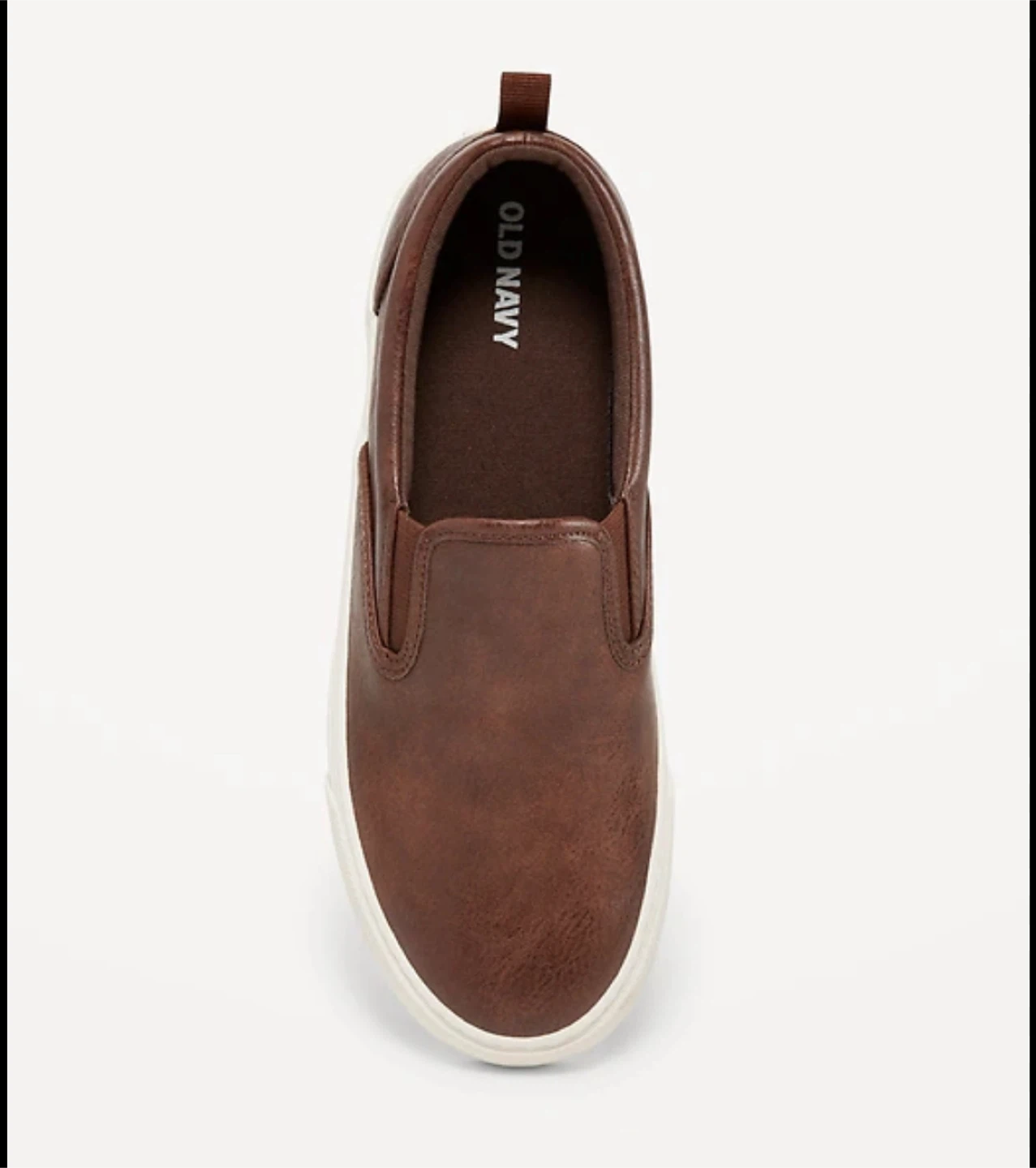 Old Navy Brown Faux Leather Slip-On Shoes - photo 3