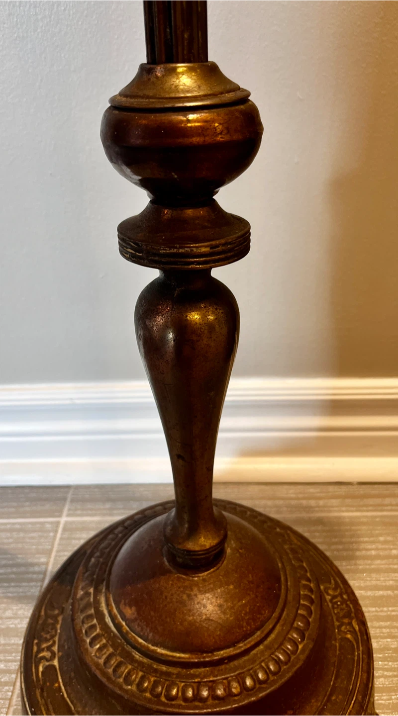 🧡 Antique Floor Lamp - Ornate Metal Design - photo 5