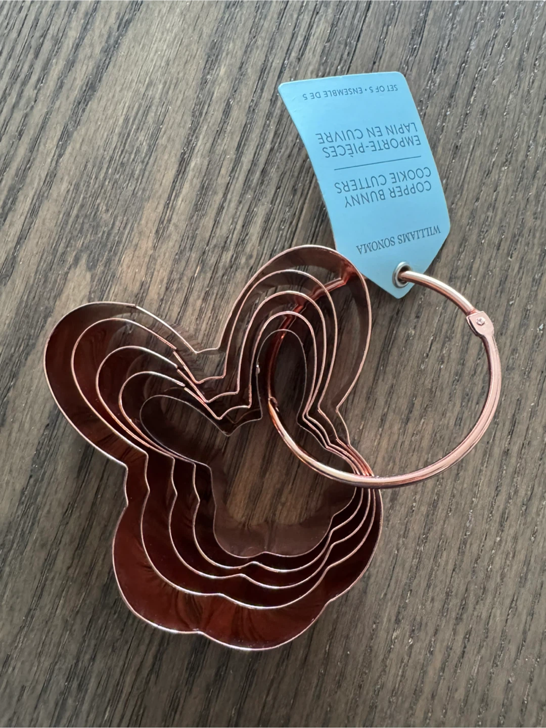 Williams Sonoma Copper Bunny Cookie Cutters BRAND NEW