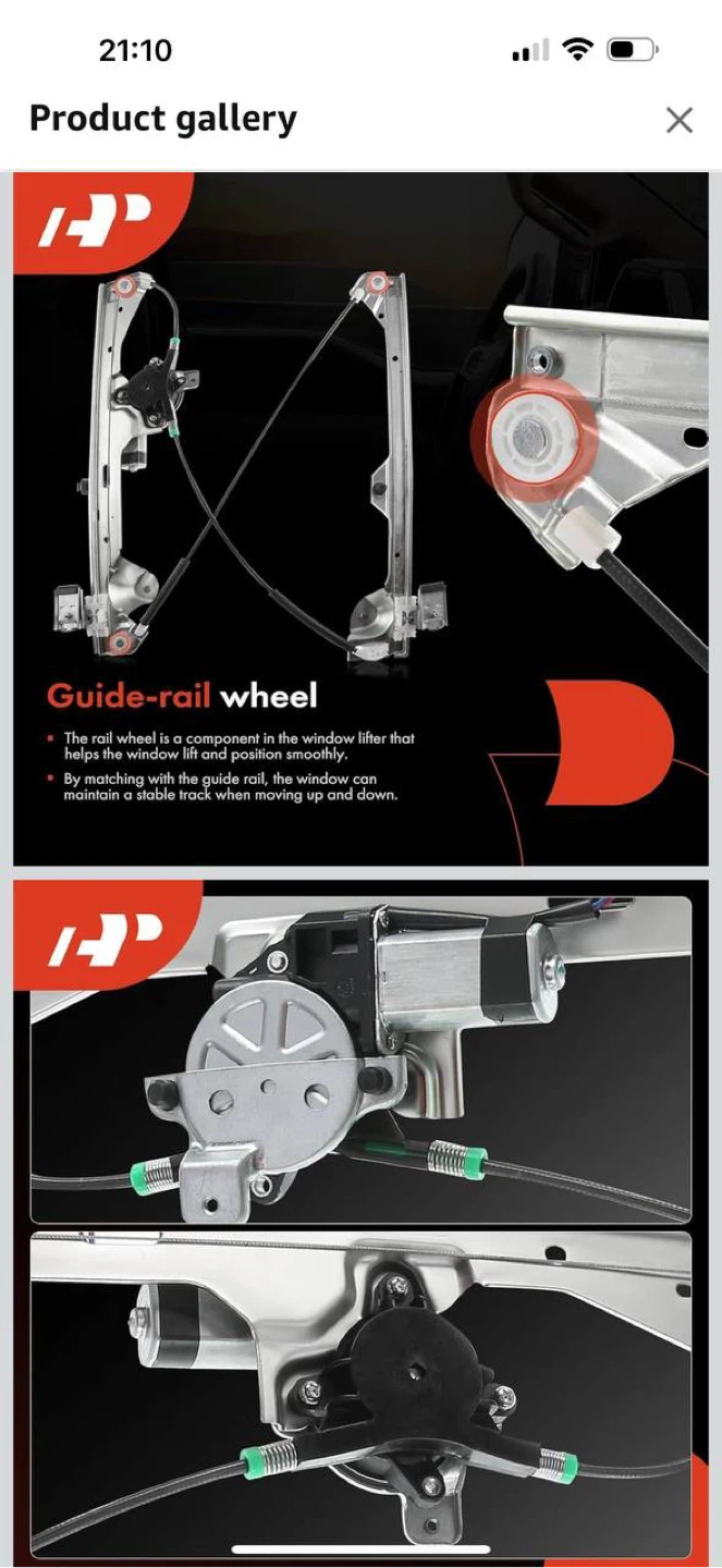 A-Premium Rear Left Power Window Regulator with Moto - photo 4