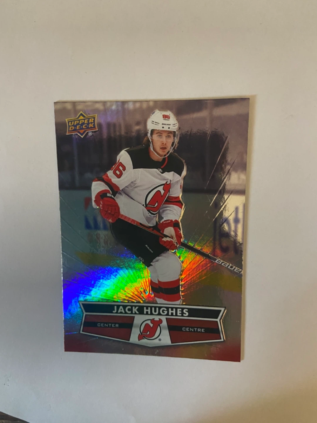 Jack Hughes Upper Deck Tim Hortons 2021-2022 Hockey Card