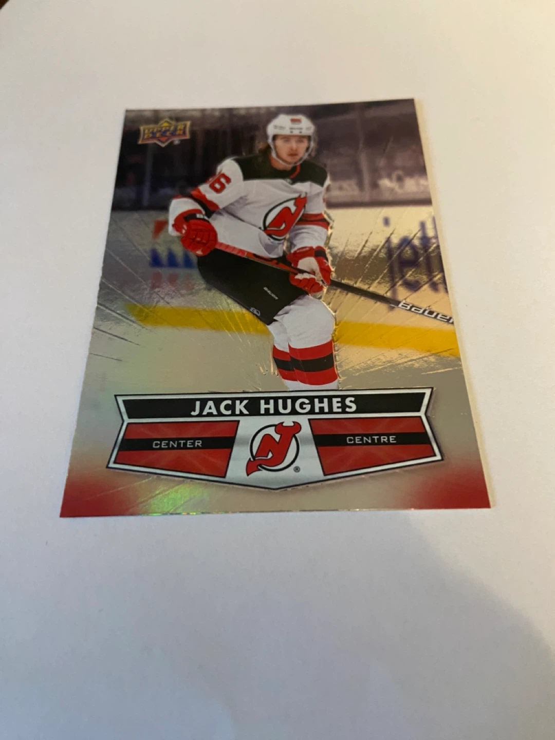Jack Hughes Upper Deck Tim Hortons 2021-2022 Hockey Card - photo 2