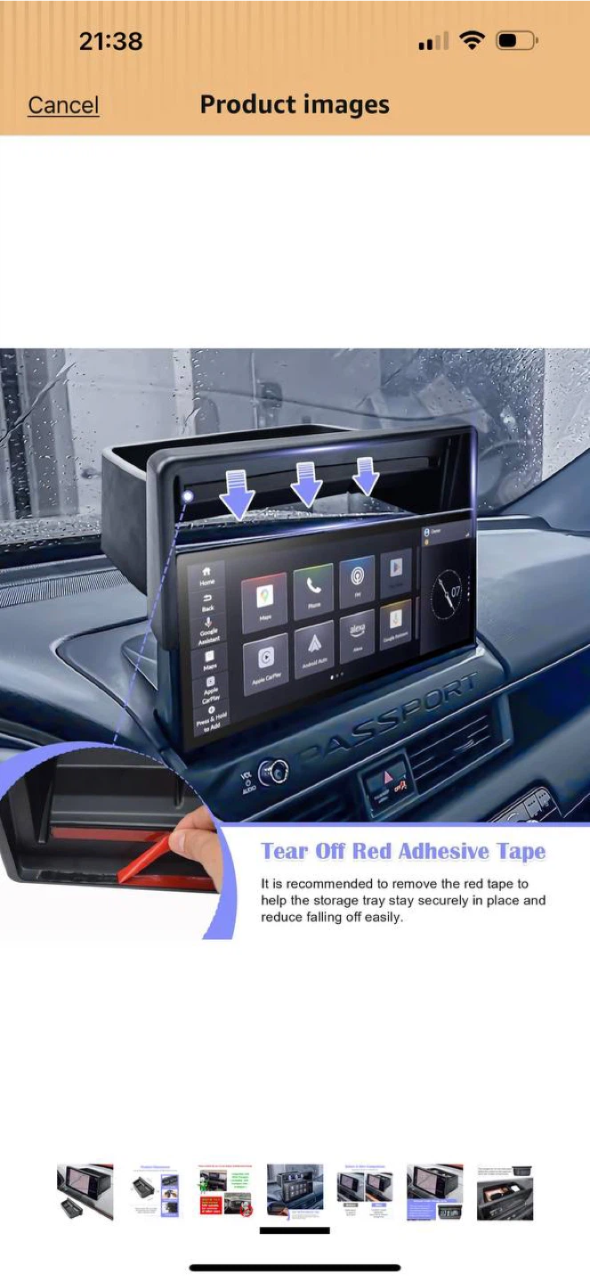 RUNROAD Dashboard Storage Organizer Tray for Honda - photo 4