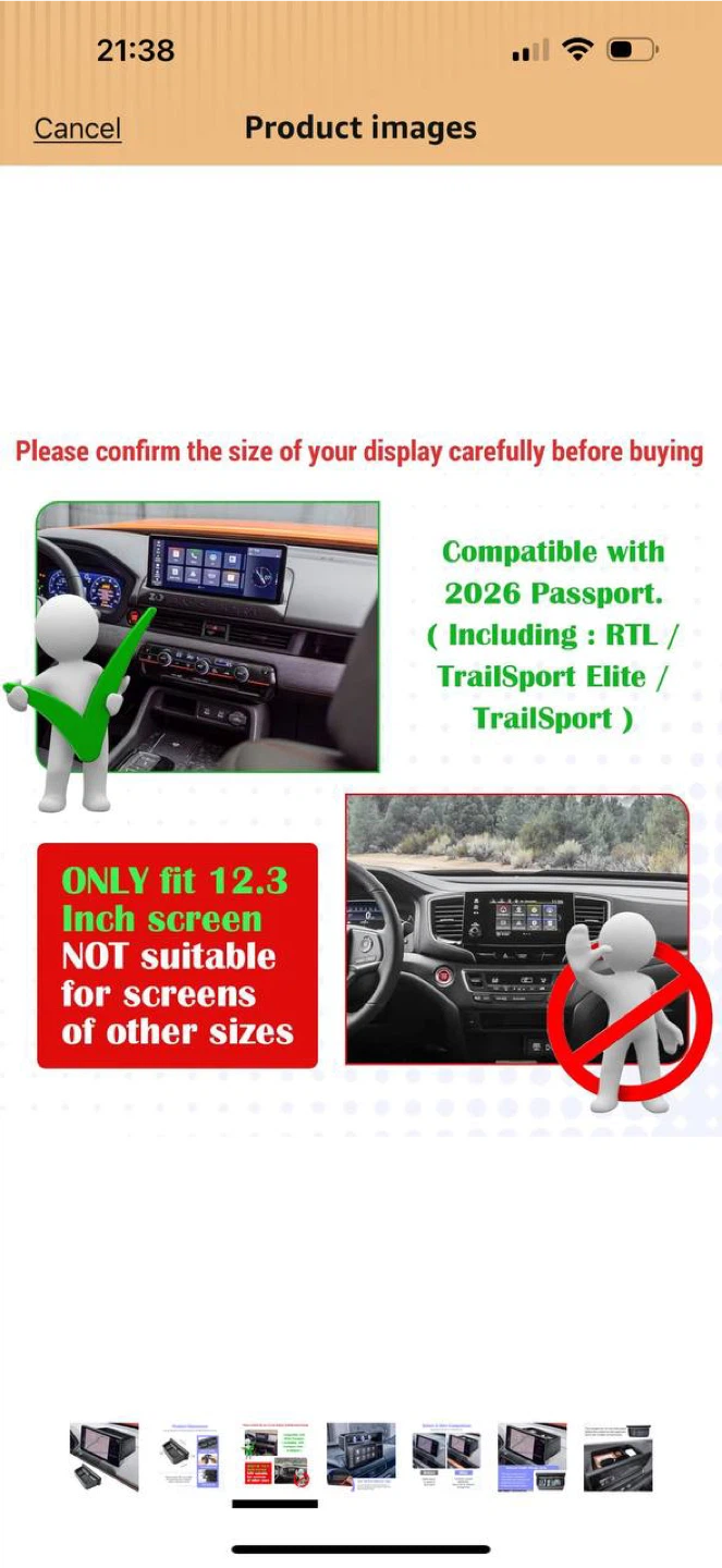 RUNROAD Dashboard Storage Organizer Tray for Honda - photo 3