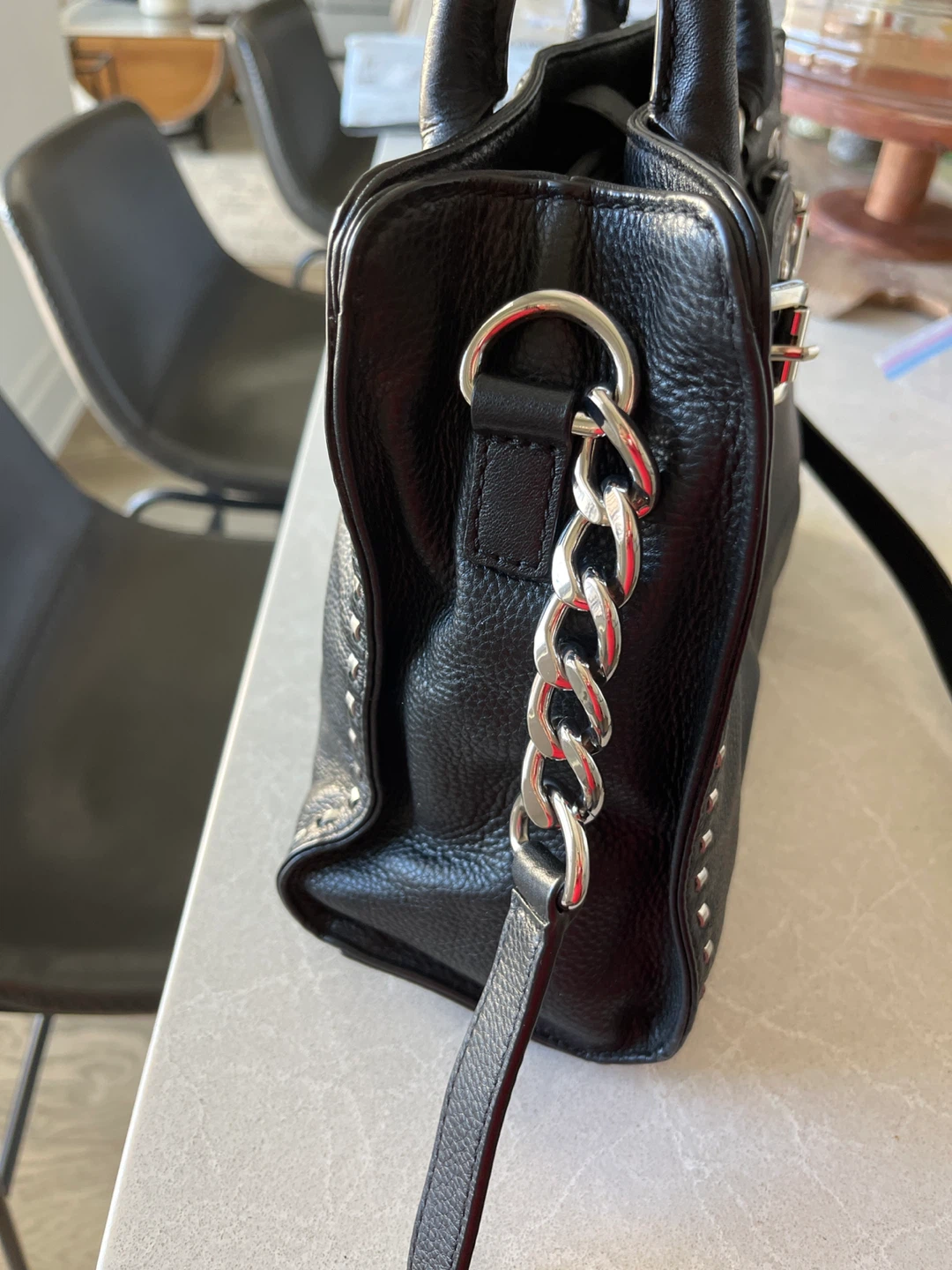 Michael Kors Black Leather studded Satchel Bag❤️ - photo 2