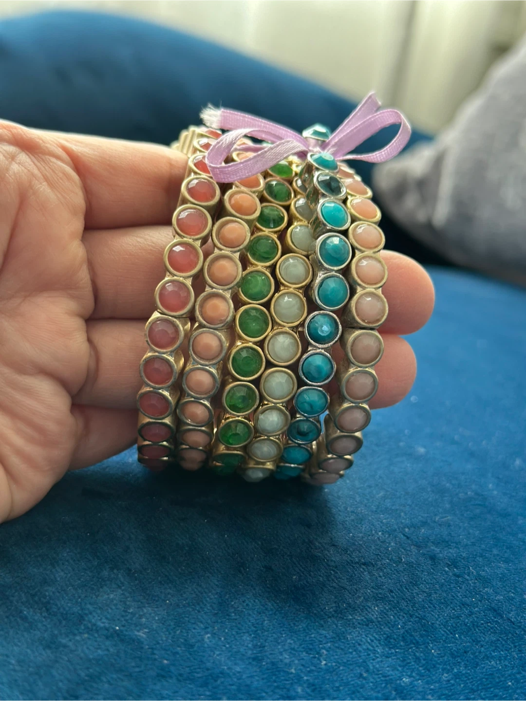 Set of 6 Beaded Stretch Bracelets ❤️