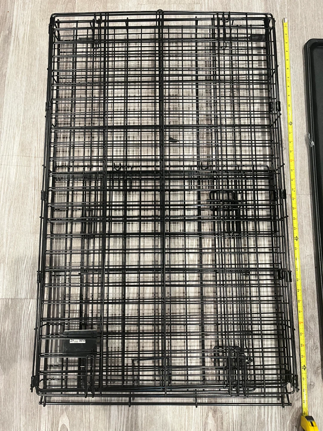 Black Metal BIG Dog Crate with Tray