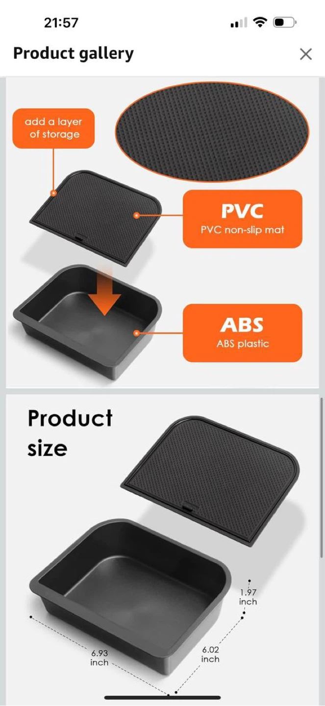 Center Console Cool Box Organizer Tray for Toyota Land - photo 4