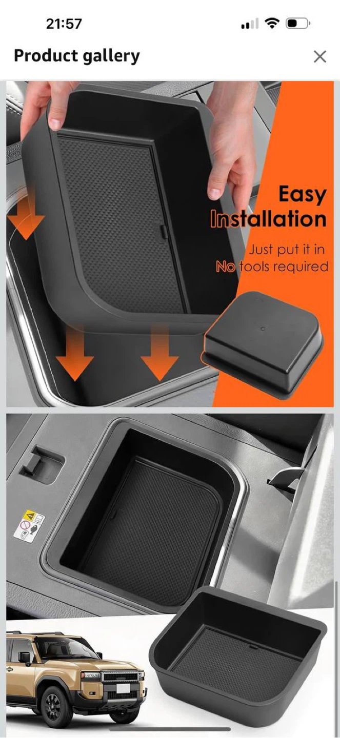Center Console Cool Box Organizer Tray for Toyota Land - photo 5