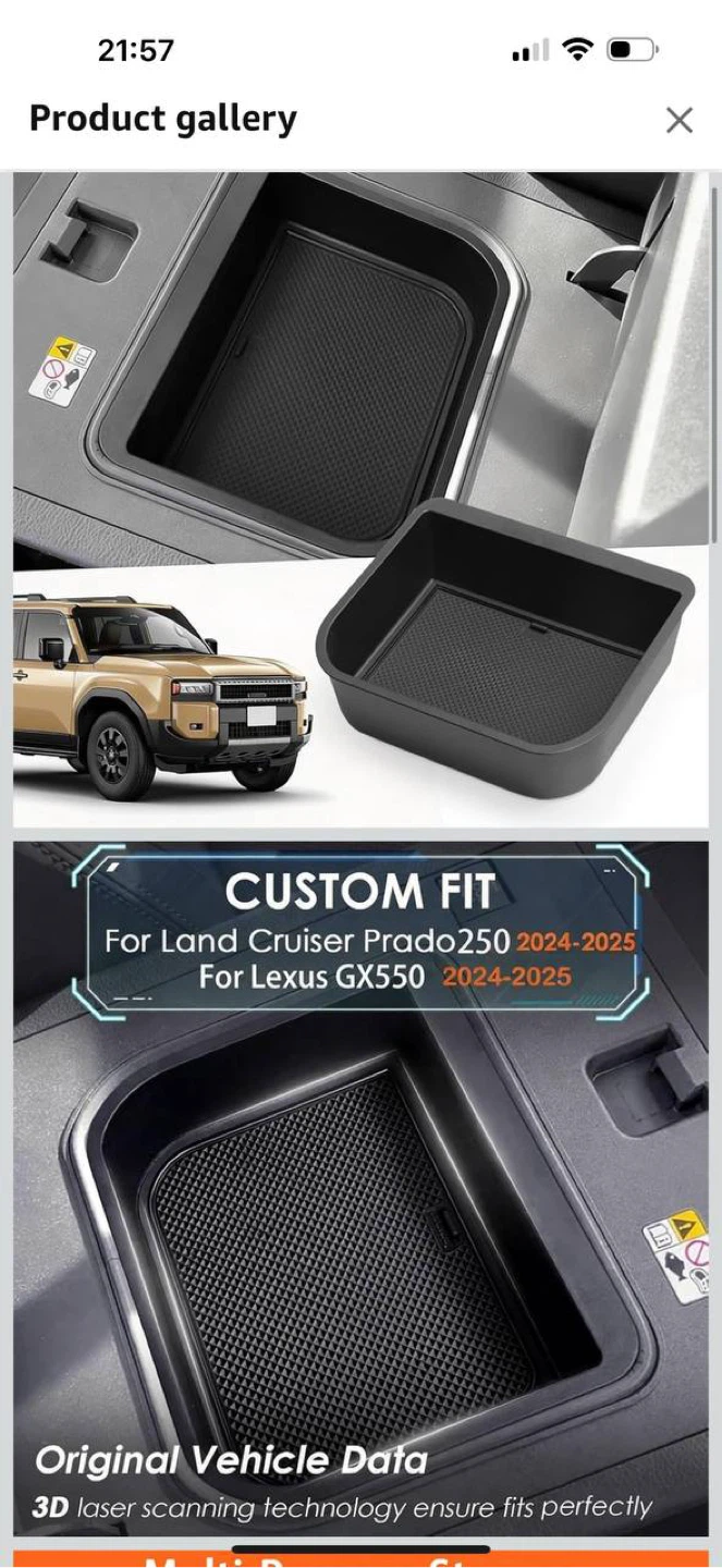 Center Console Cool Box Organizer Tray for Toyota Land - photo 2
