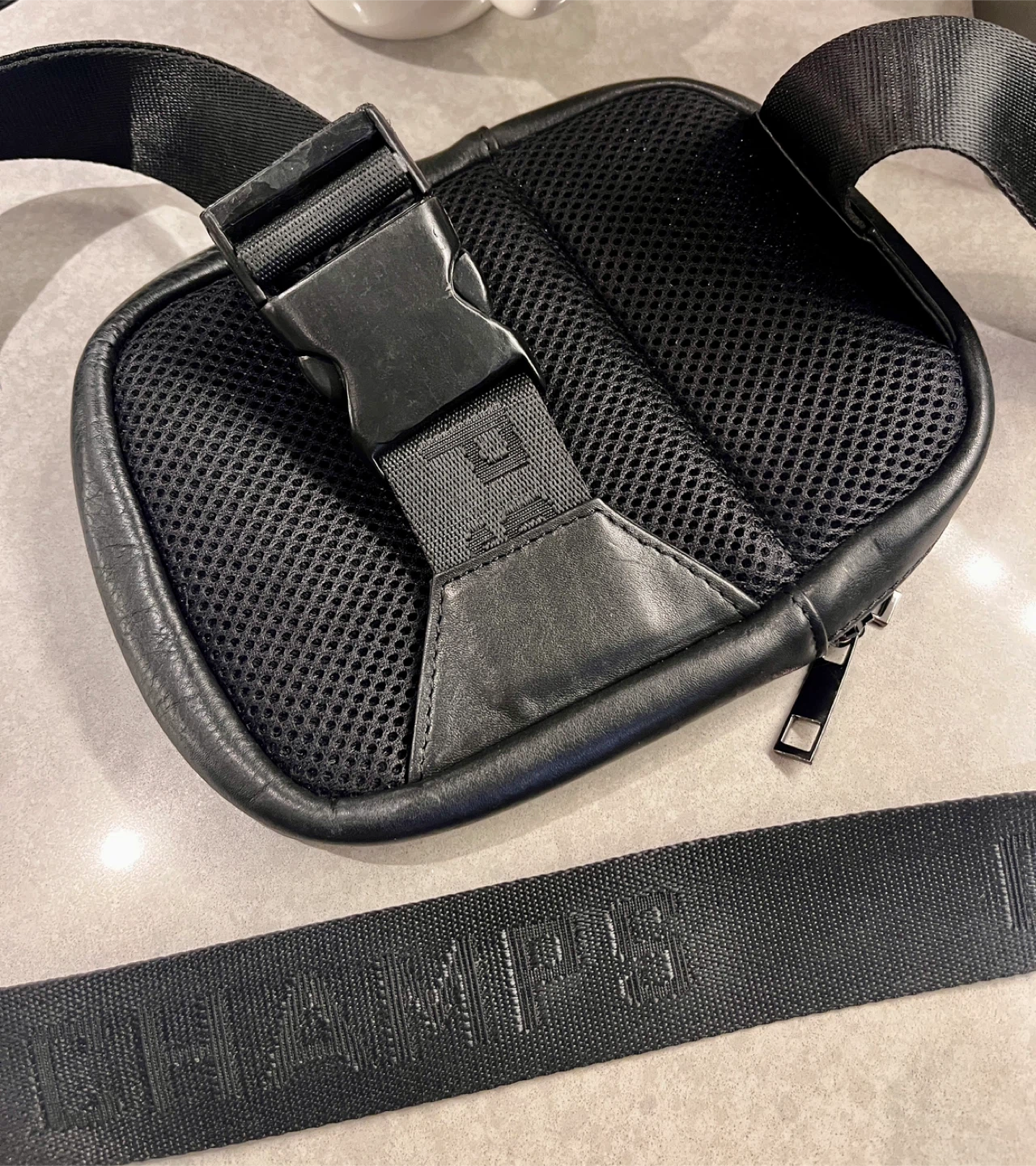 🧡 CHAMPS Black Faux Leather Crossbody Bag - photo 3
