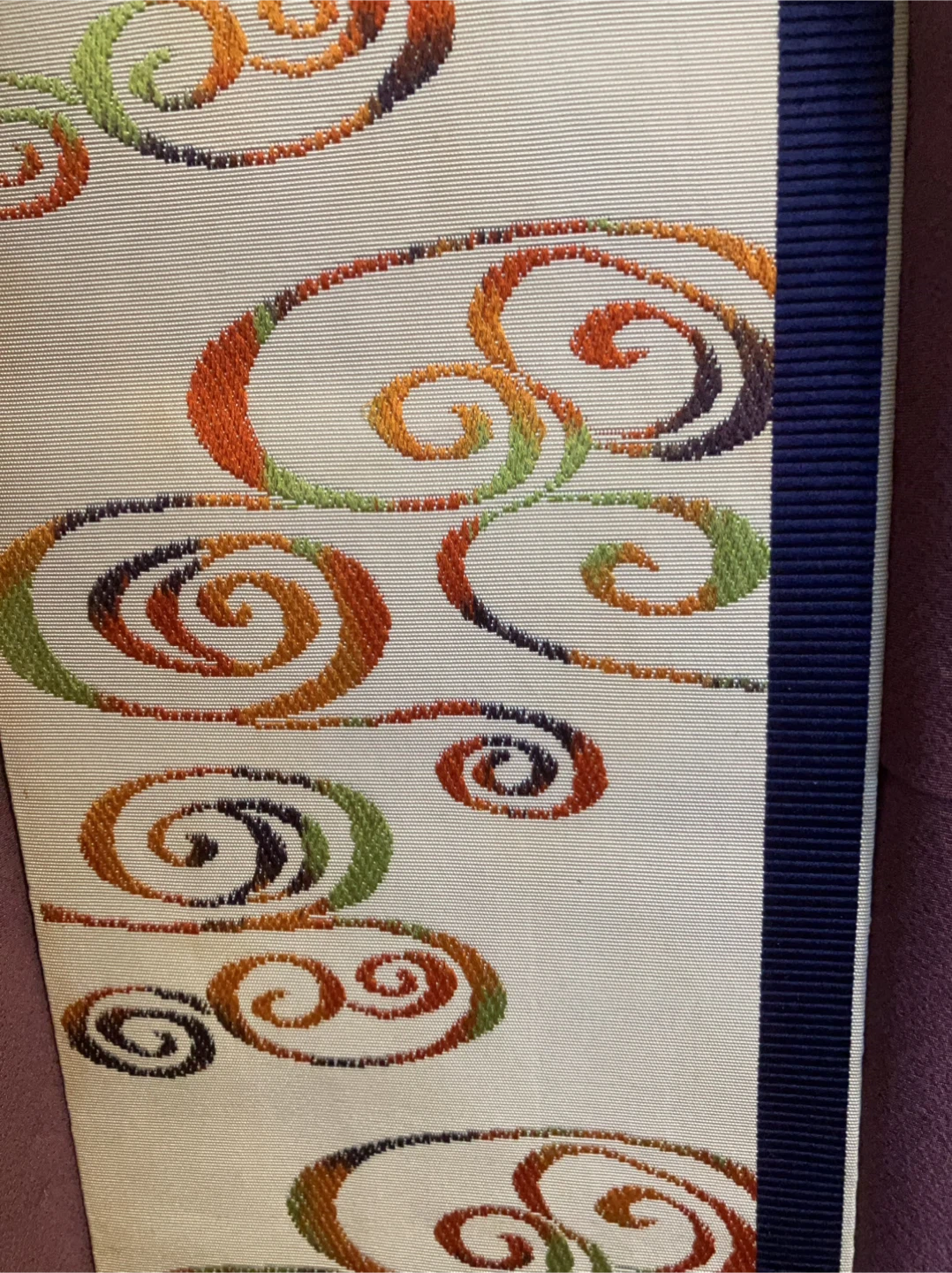 Women's Japanese Kimono Robe with Swirl Pattern belt - photo 3