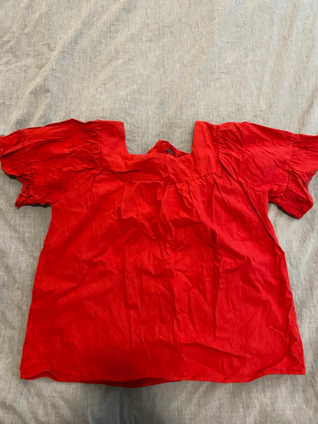 Red Blouse with Bow