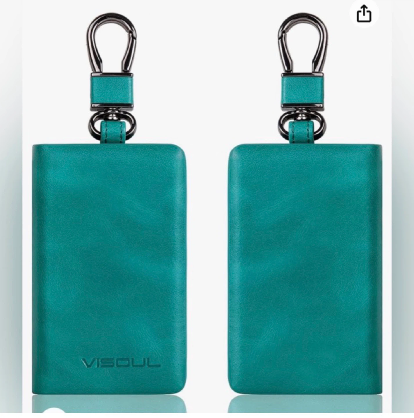 VISOUL Teal Leather Key Holder Pouch 🧡 - photo 2