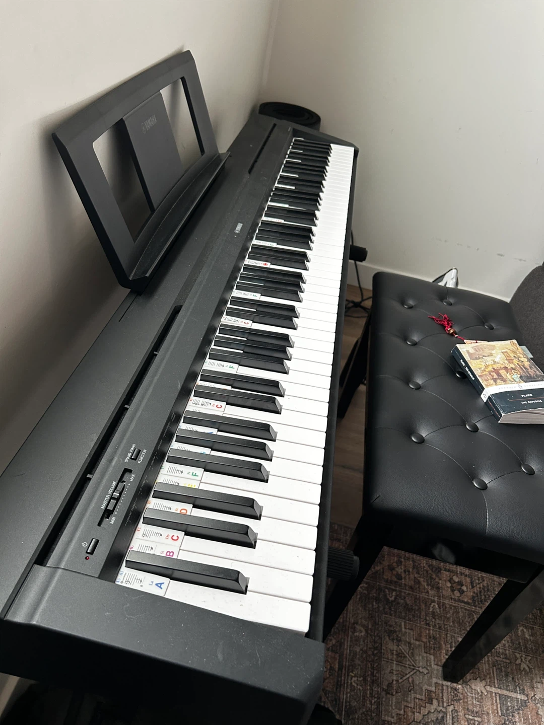 Yamaha Digital Piano p45 B+ piano chair