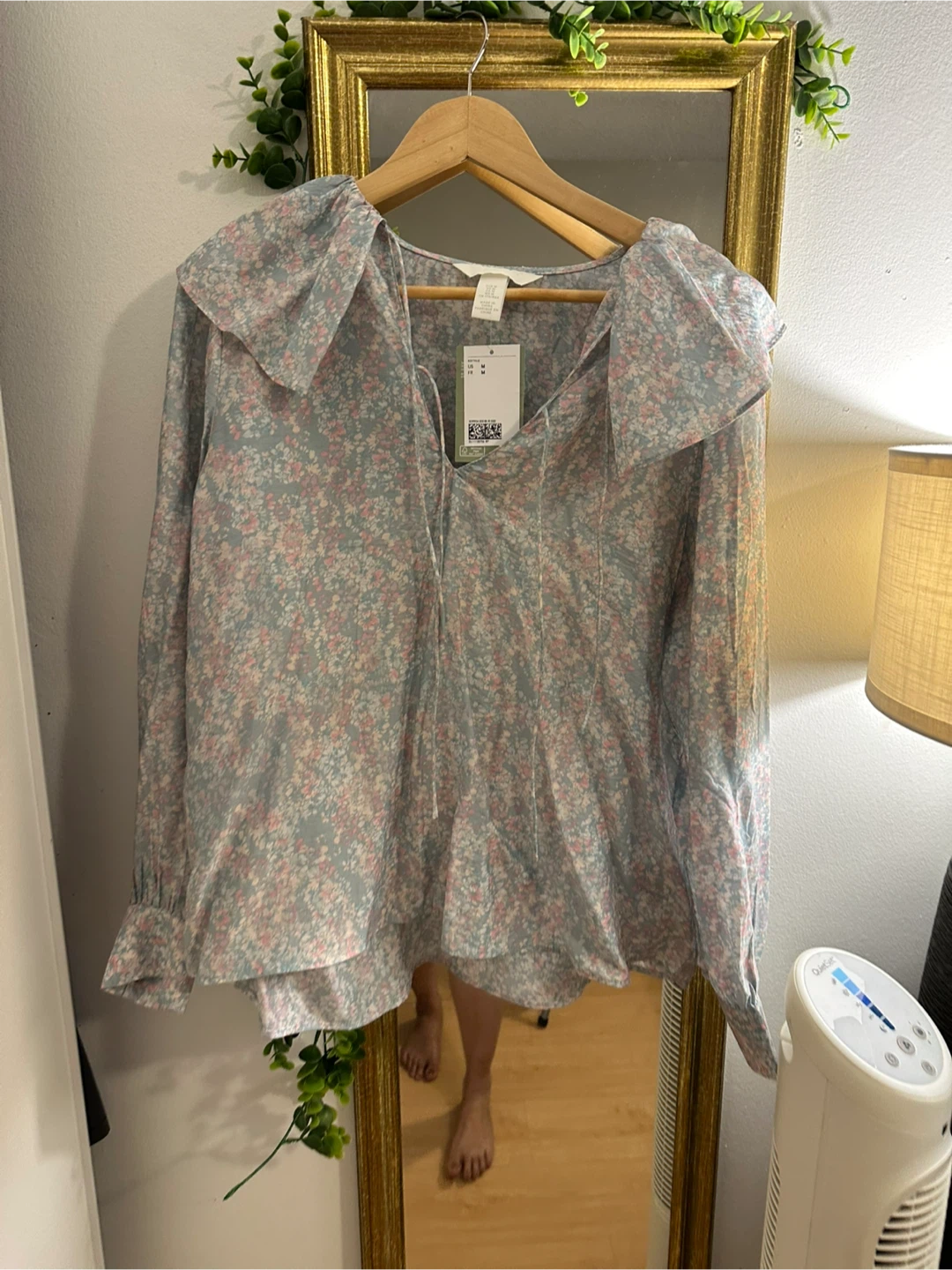 H&M Floral Print Long Sleeve Blouse Size M - photo 4