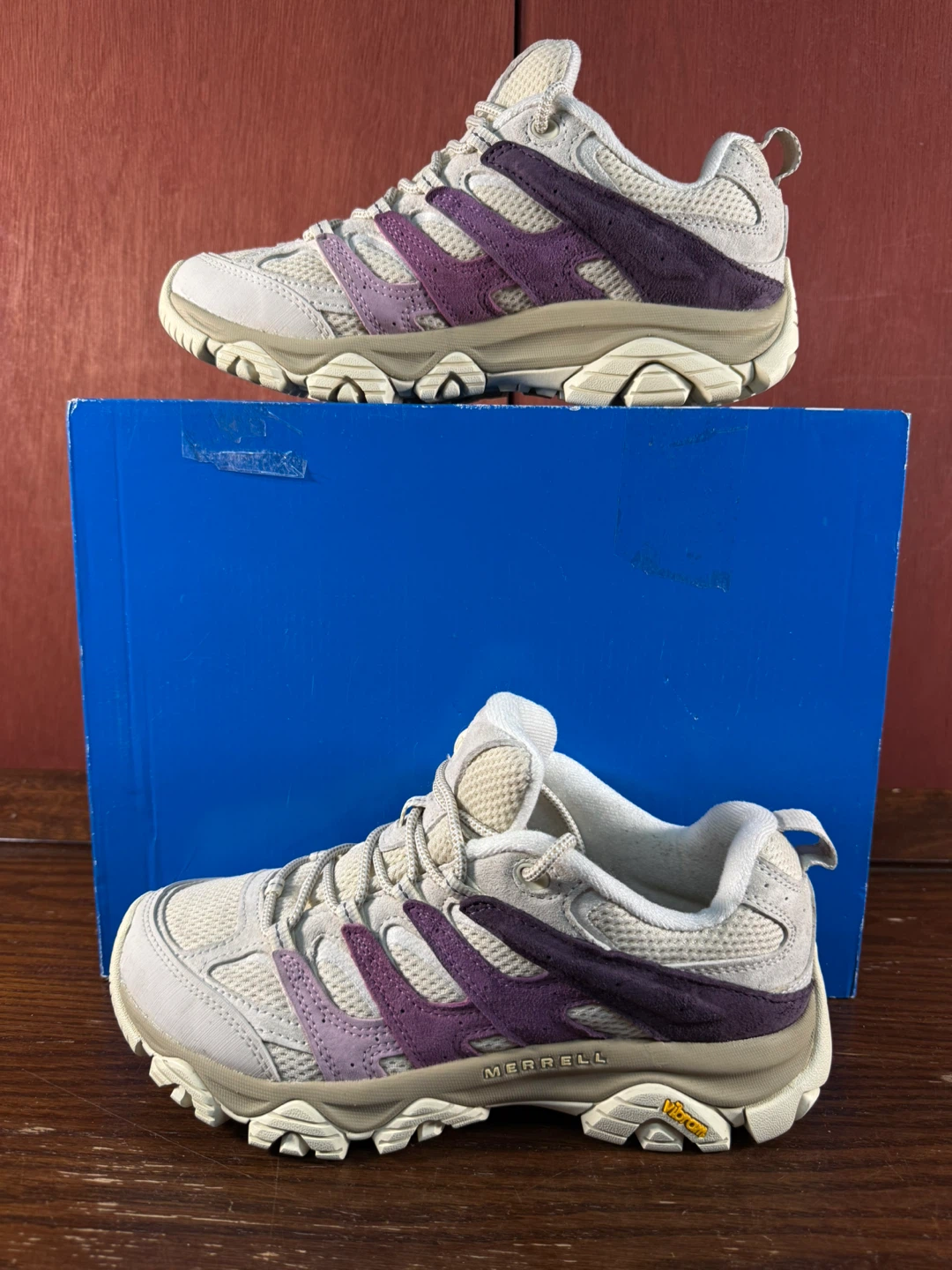Merrell Women's Moab 3 Hiking Shoes Parchment Plum Size US 8