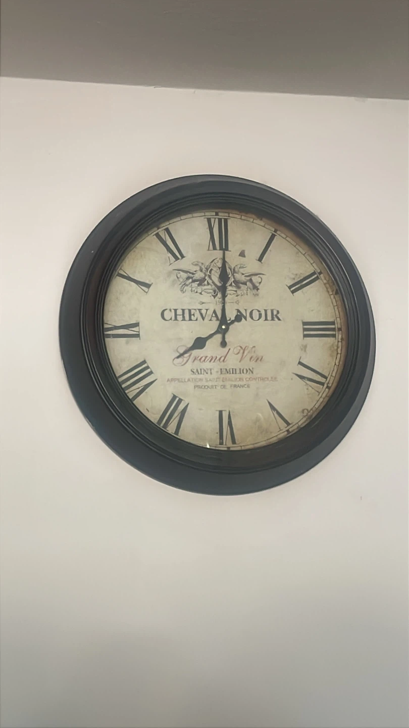 Cheval Noir Grand Vin Wall Clock