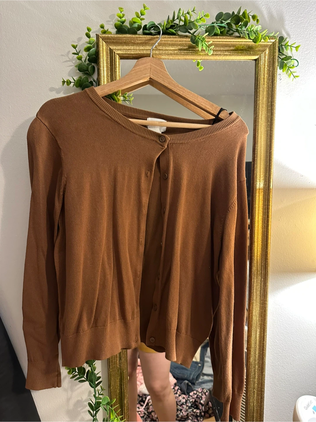 H&M Brown Cardigan Sweater XL