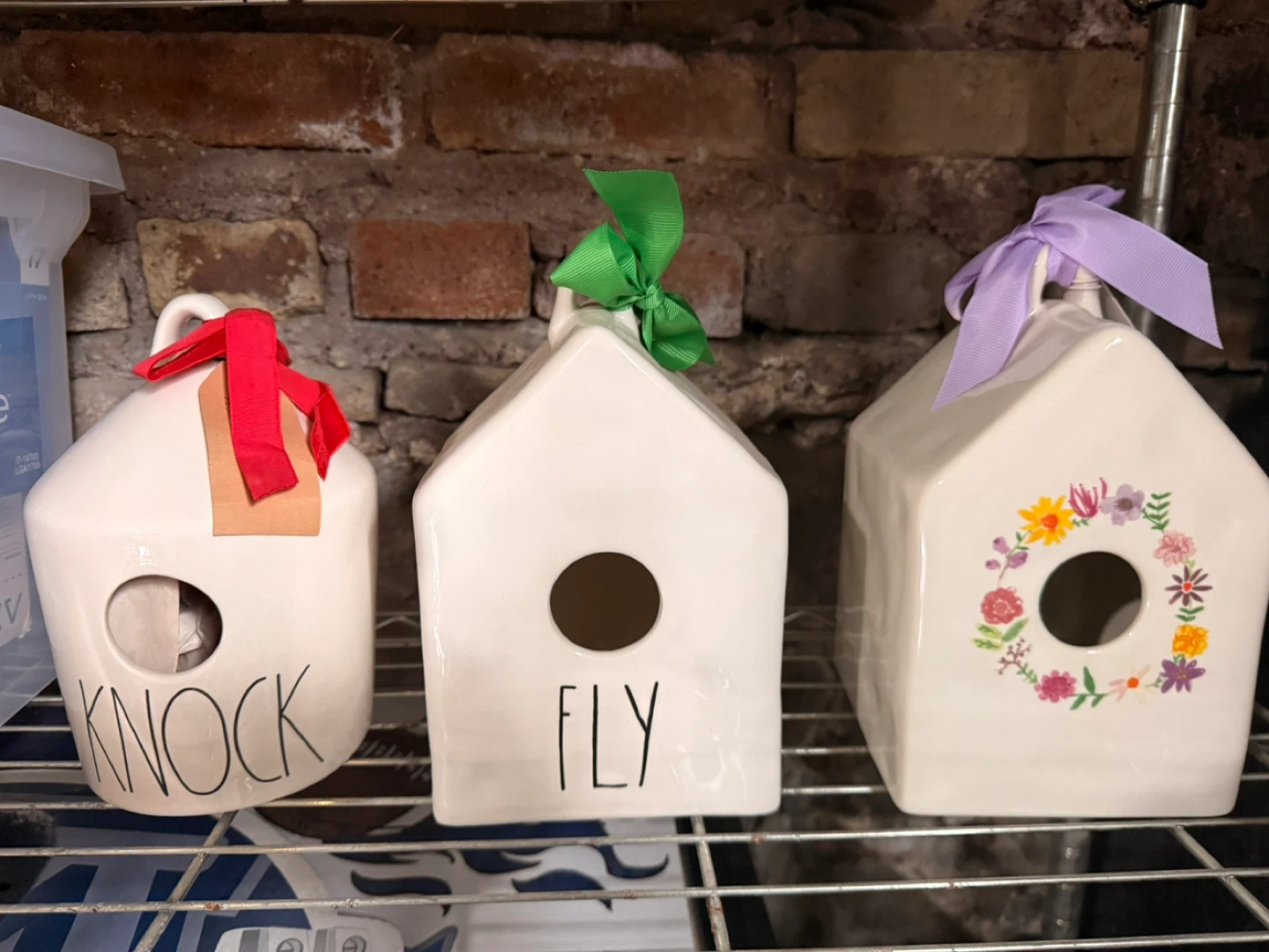 Set of 3 Rae Dunn Ceramic "Birdhouse" Pieces