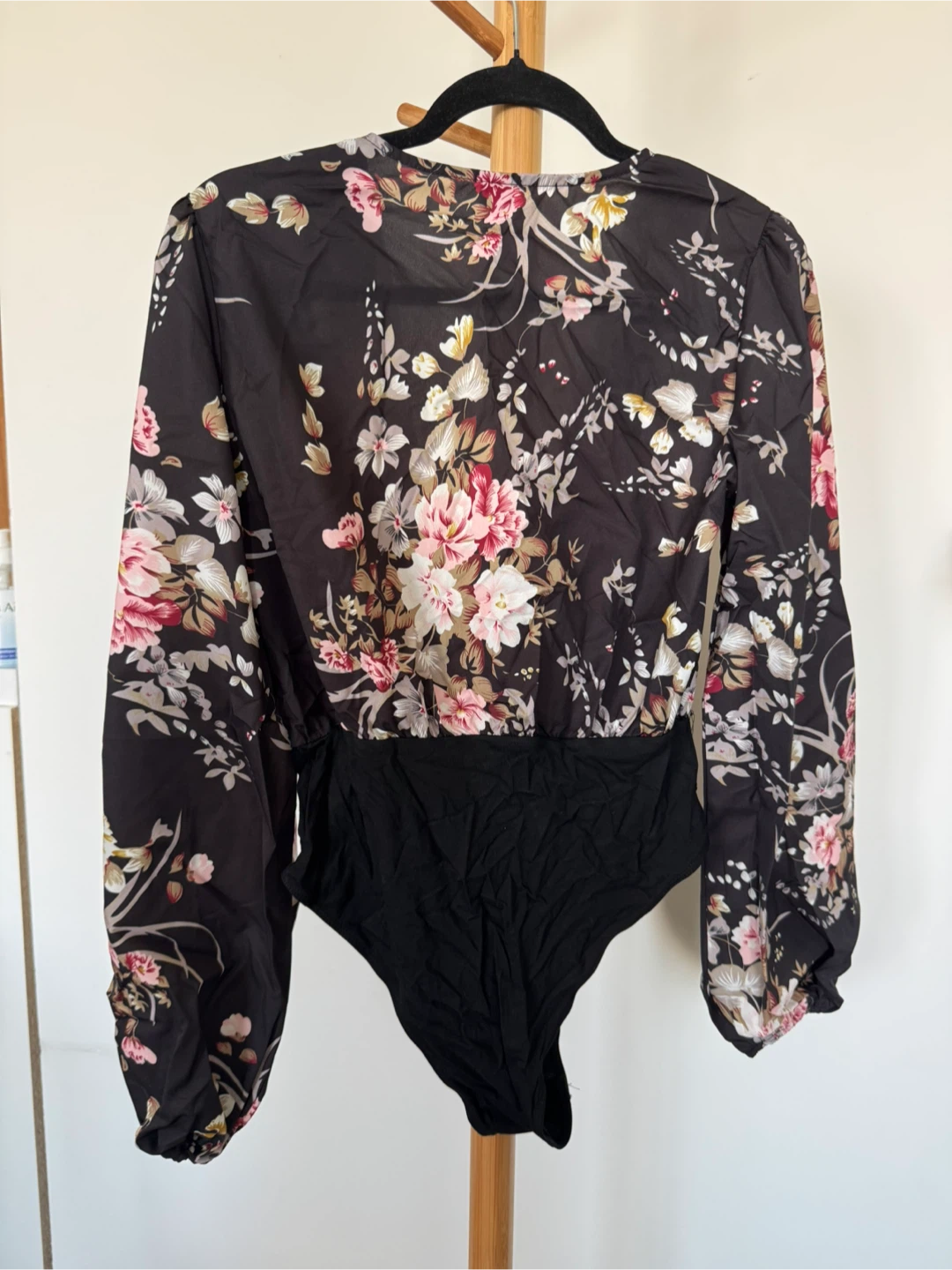 Women's Floral Print Long Sleeve Bodysuit - photo 3