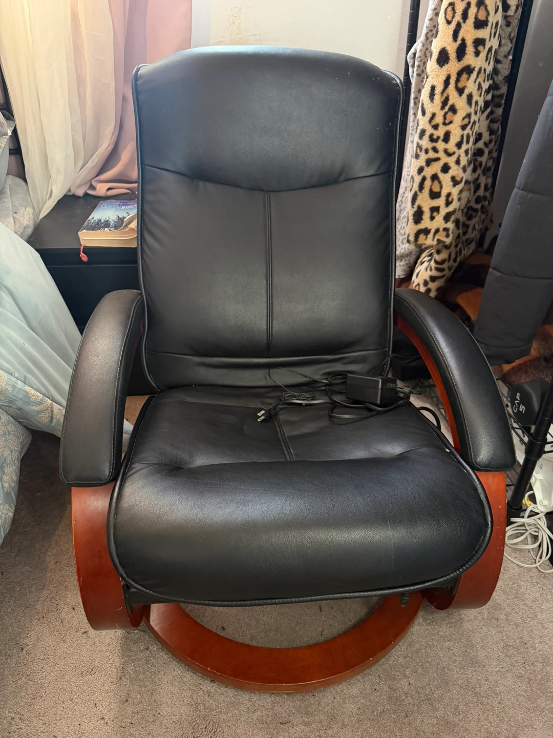 Black Leather Massage Chair