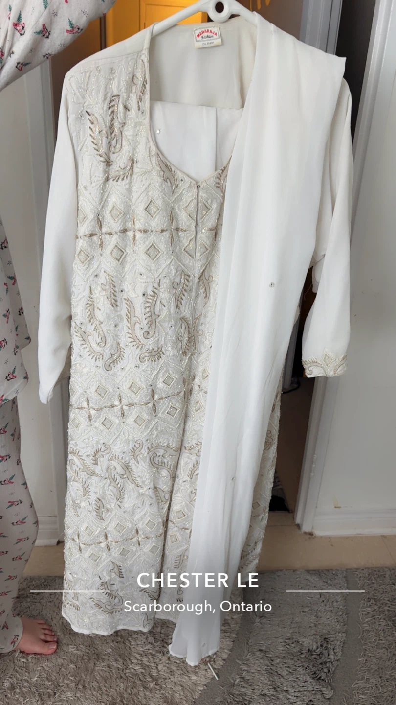 Maharani White Embroidered Shalwar Kameez Dupatta Set - photo 2