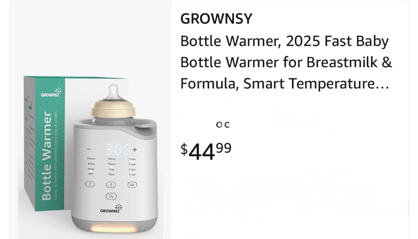 New in box GROWNSY Bottle Warmer for Breastmilk & Formula