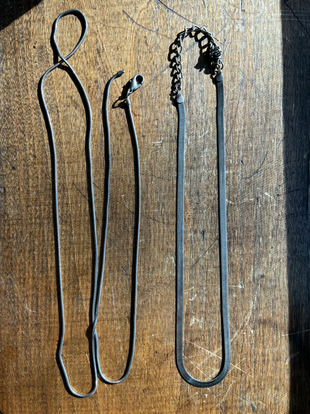 $10 pair of silver vintage necklace jewellery AS IS  Donlands EY