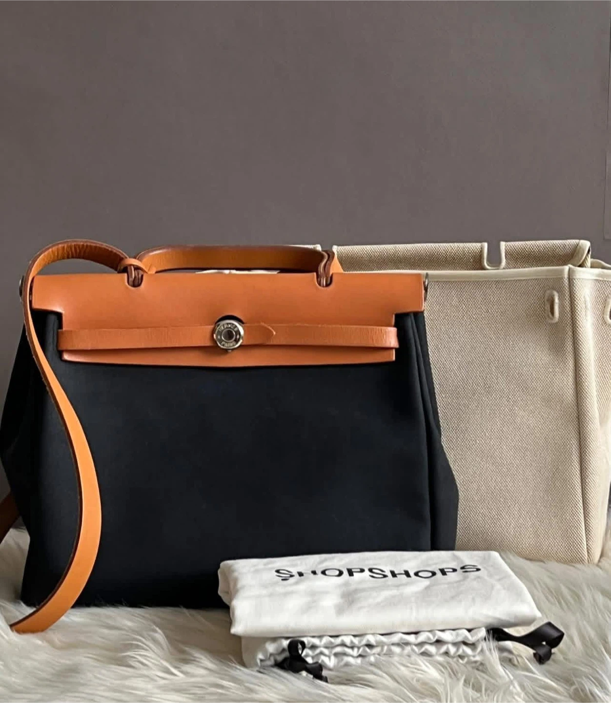 🎀 PRE-LOVED 🎀 Hermes Vintage Herbag 31 2-in-1 Bag