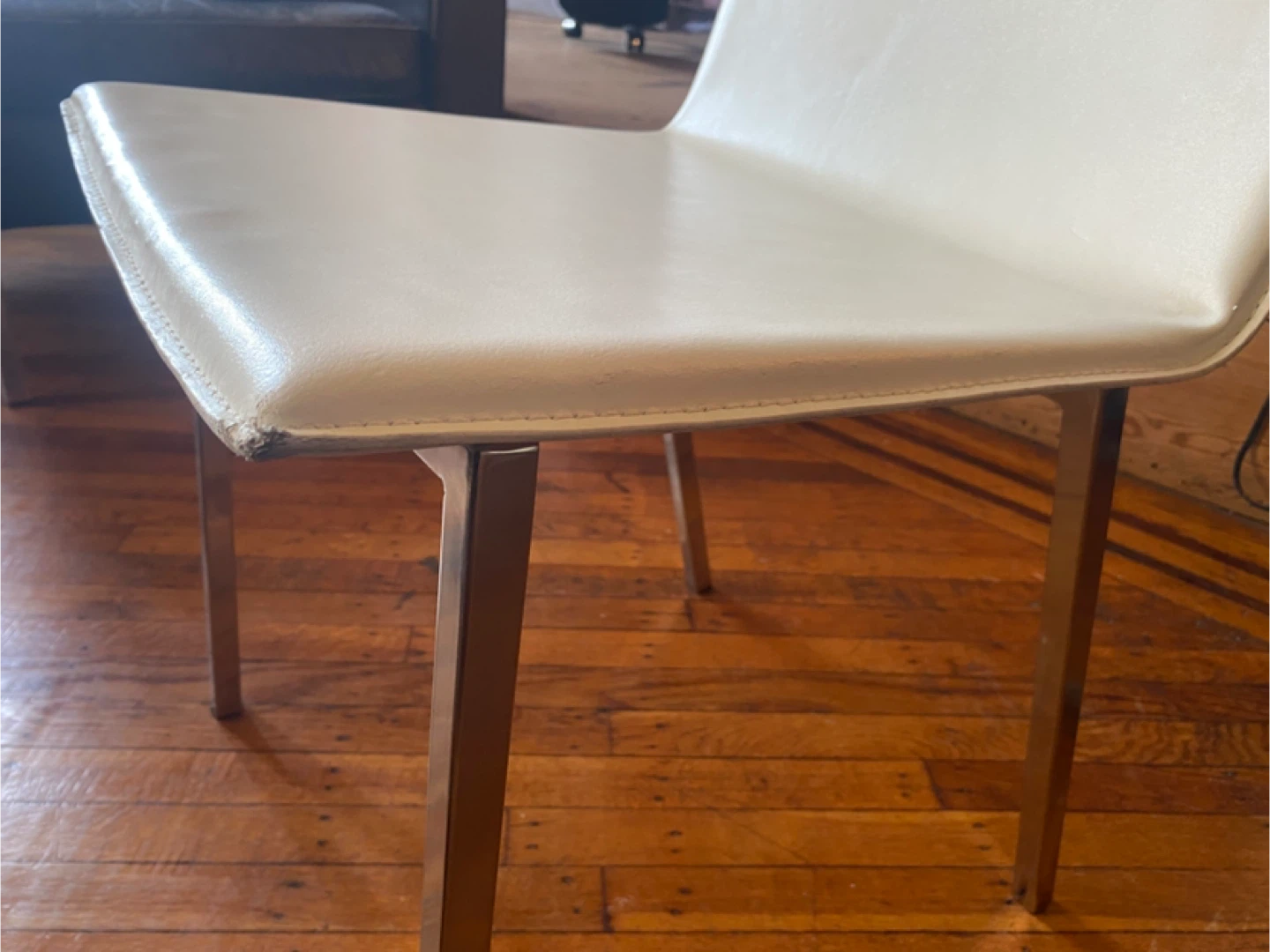 CB2 white dining chairs (x 2) - photo 3