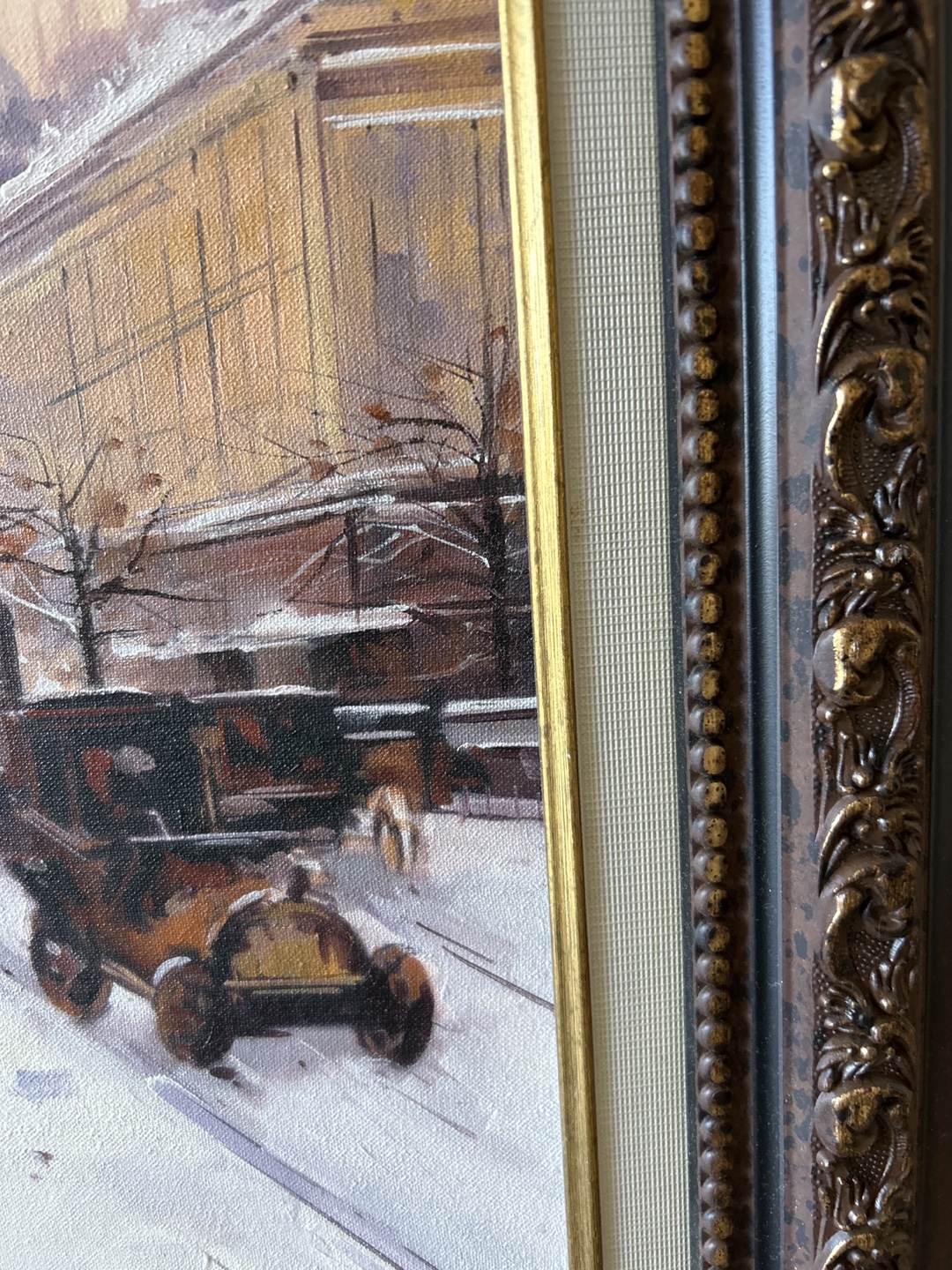 Framed paris Scene oil Painting - photo 2