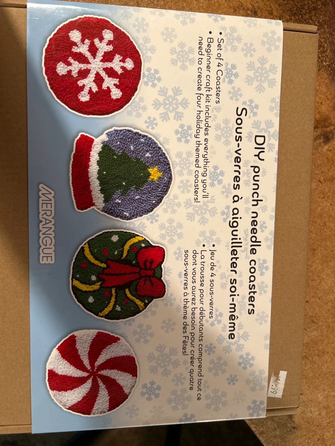 Merangue DIY Punch Needle Coaster Craft Kit - Set of 4