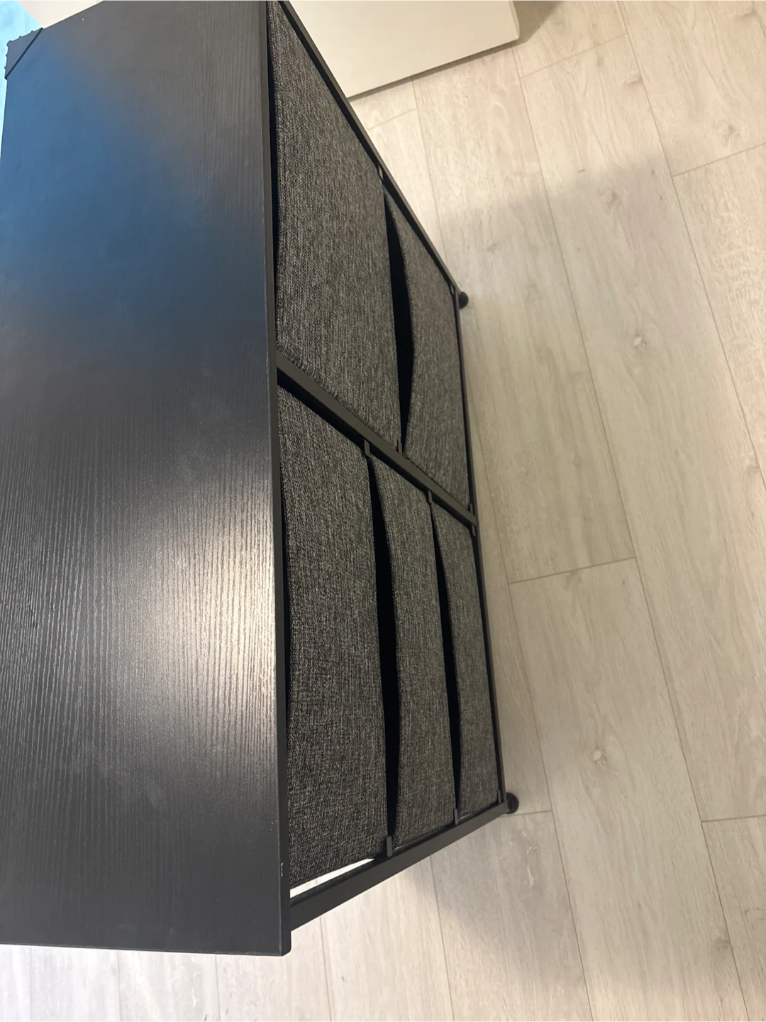 Black 6-Drawer Fabric Dresser - photo 4