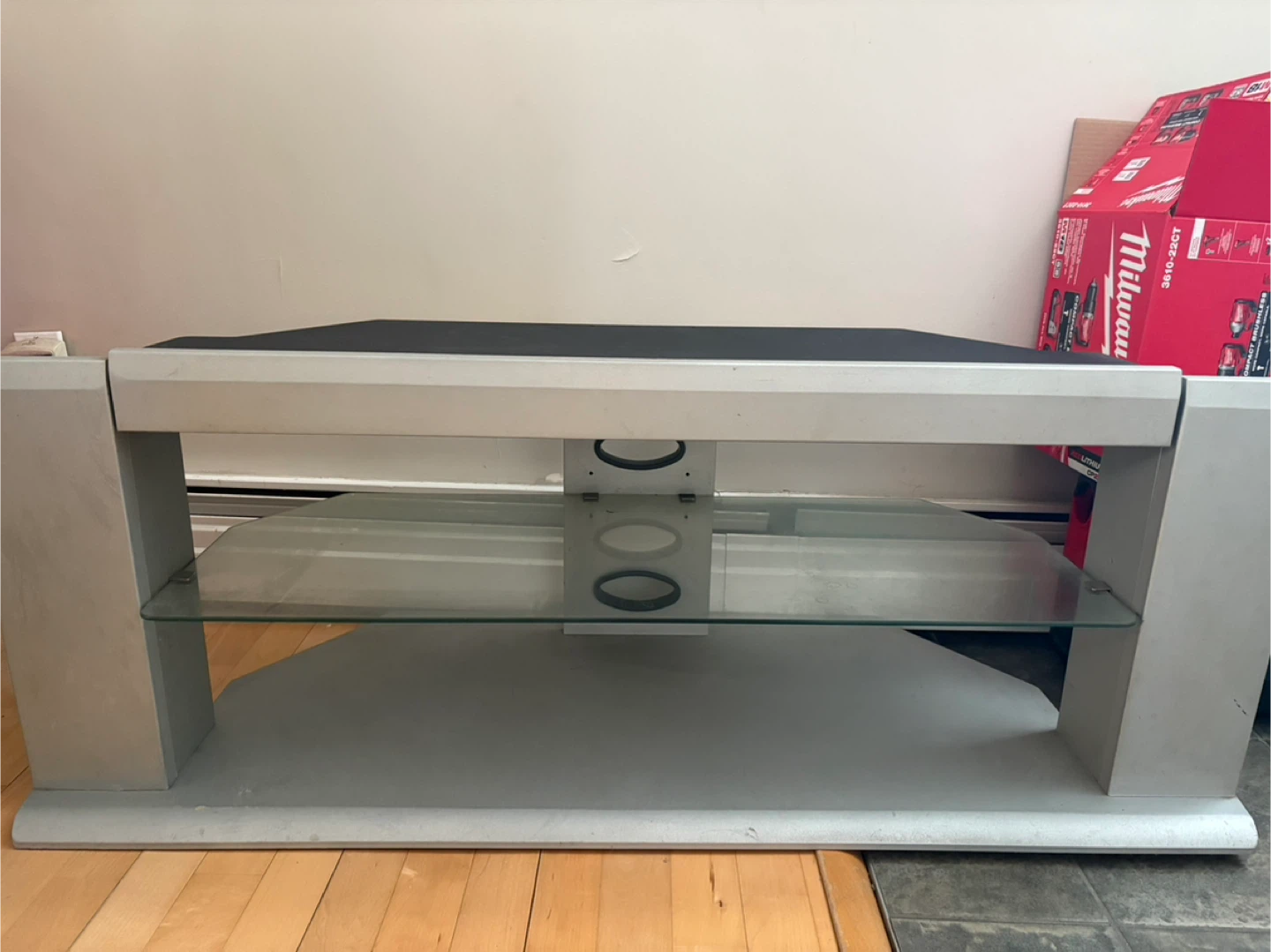 TV Stand with Glass Shelves - photo 2