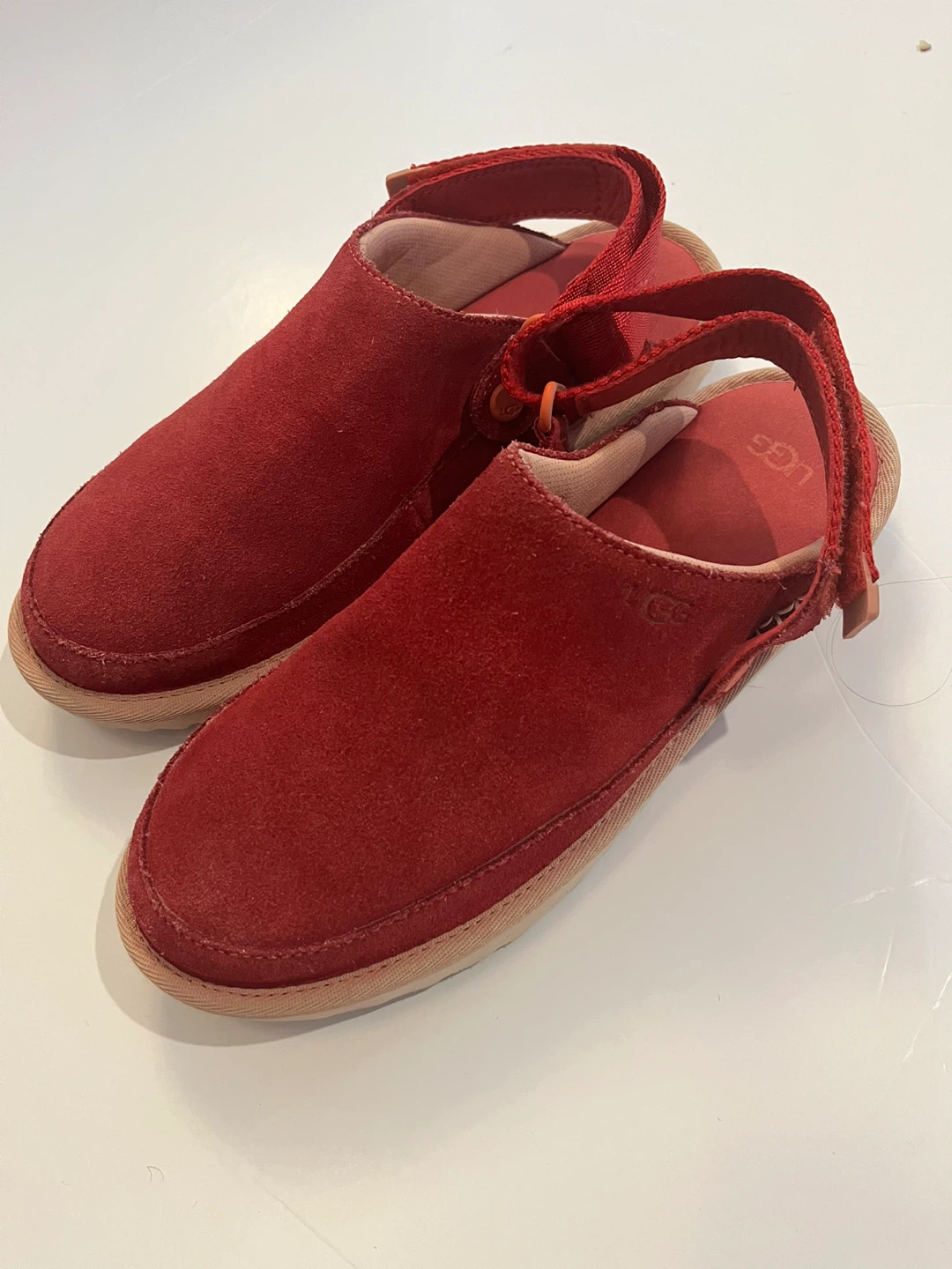 UGG Red Suede Clogs