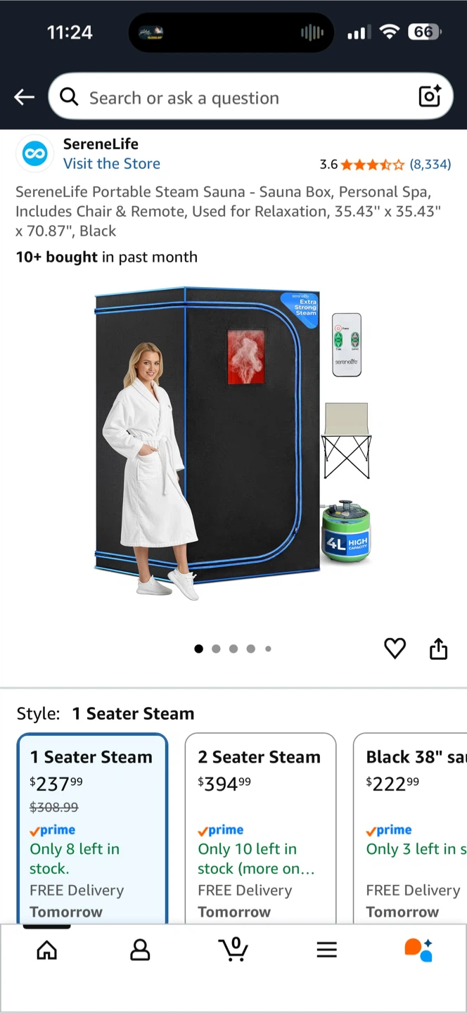 SereneLife Portable Steam Sauna - 1 Seater - photo 2