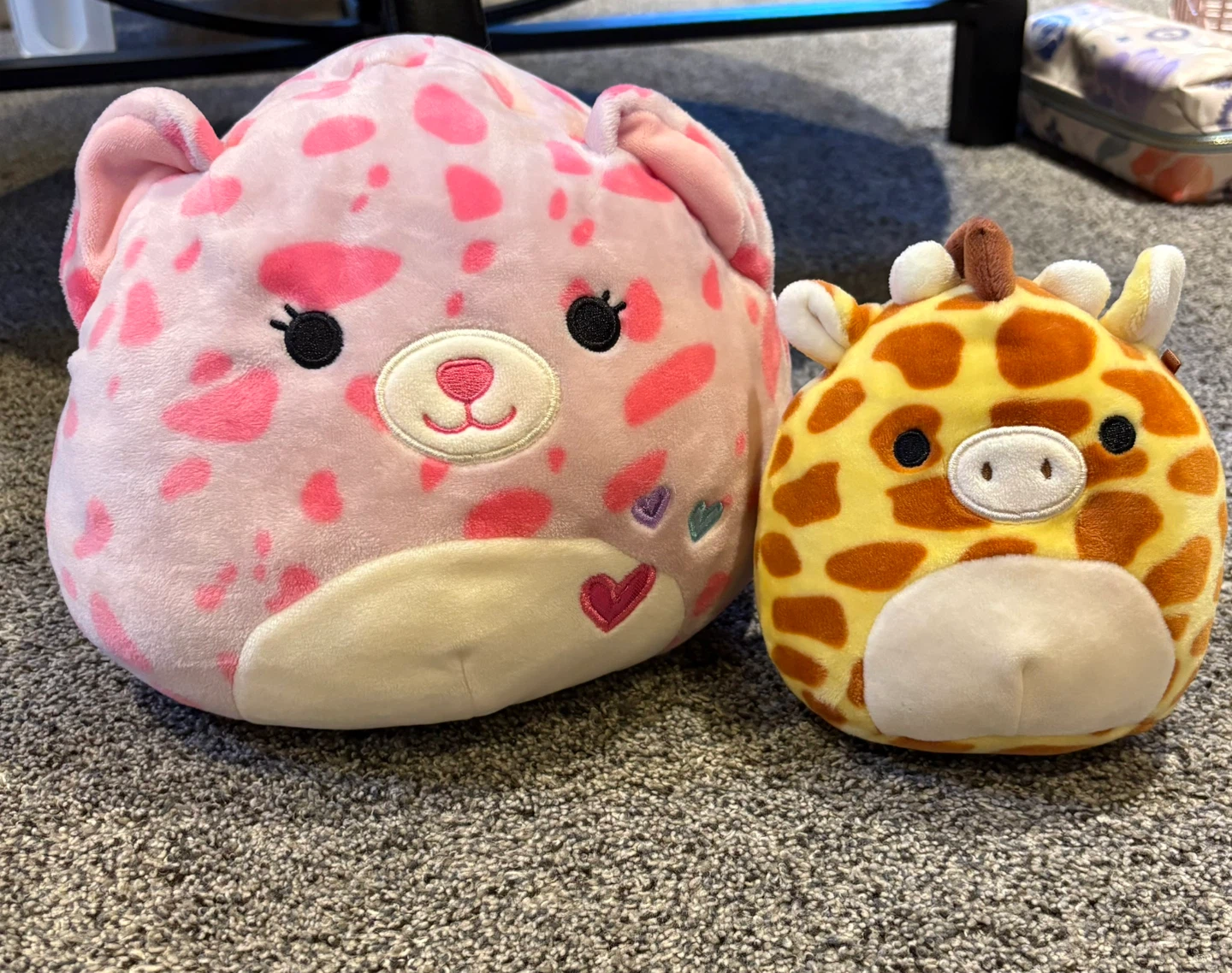 Squishmallow Plush Toys (Pink Leopard & Giraffe)