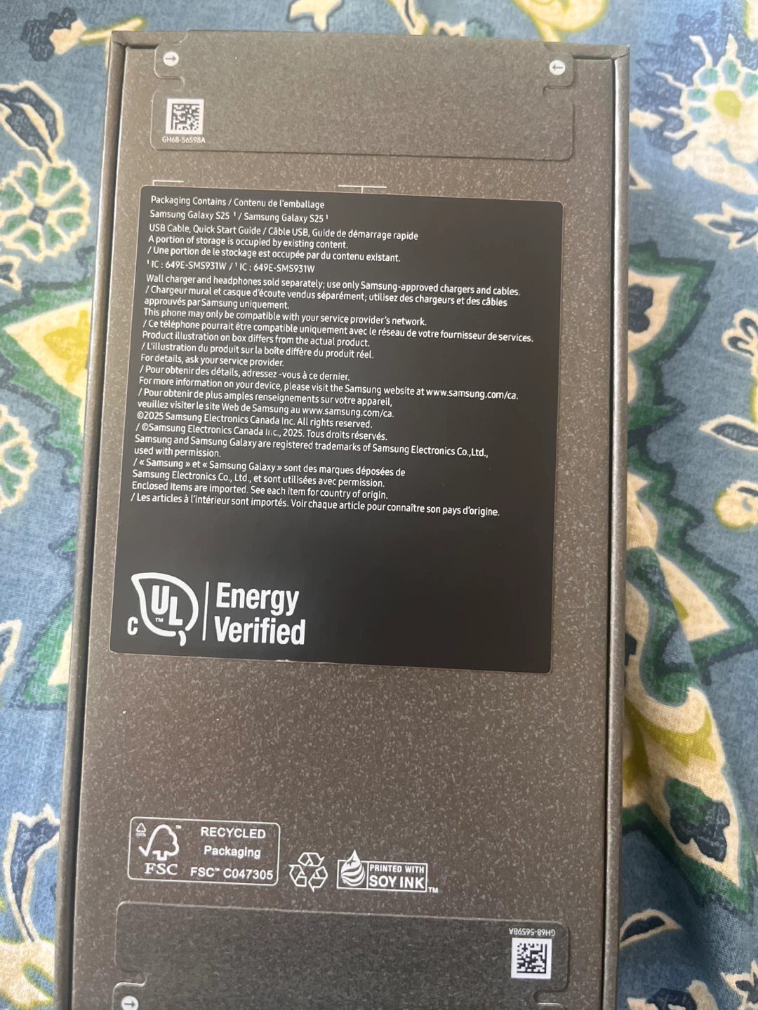 Samsung Galaxy S25 Phone Box - photo 2