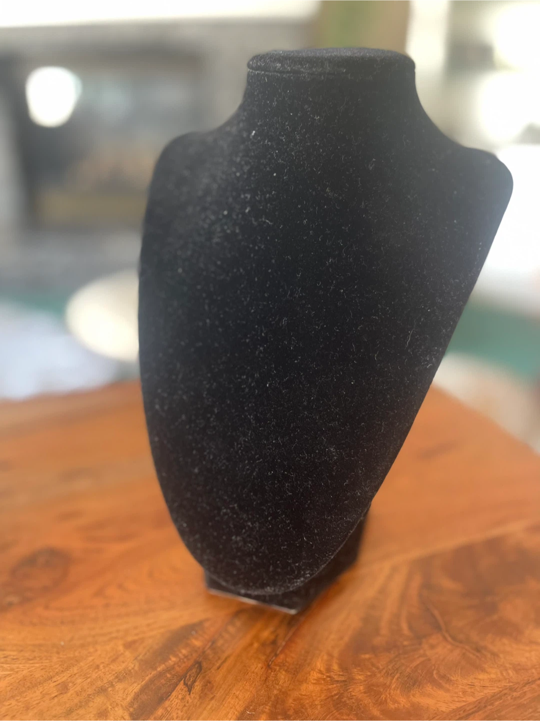 Black Velvet Necklace Bust Display Stand
