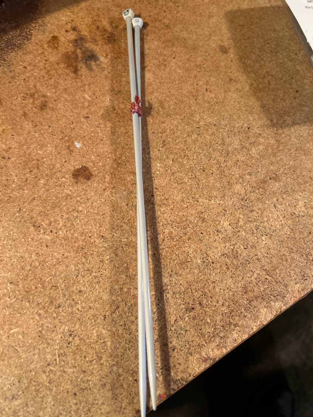 Pair of Knitting Needles Size 6 and 9