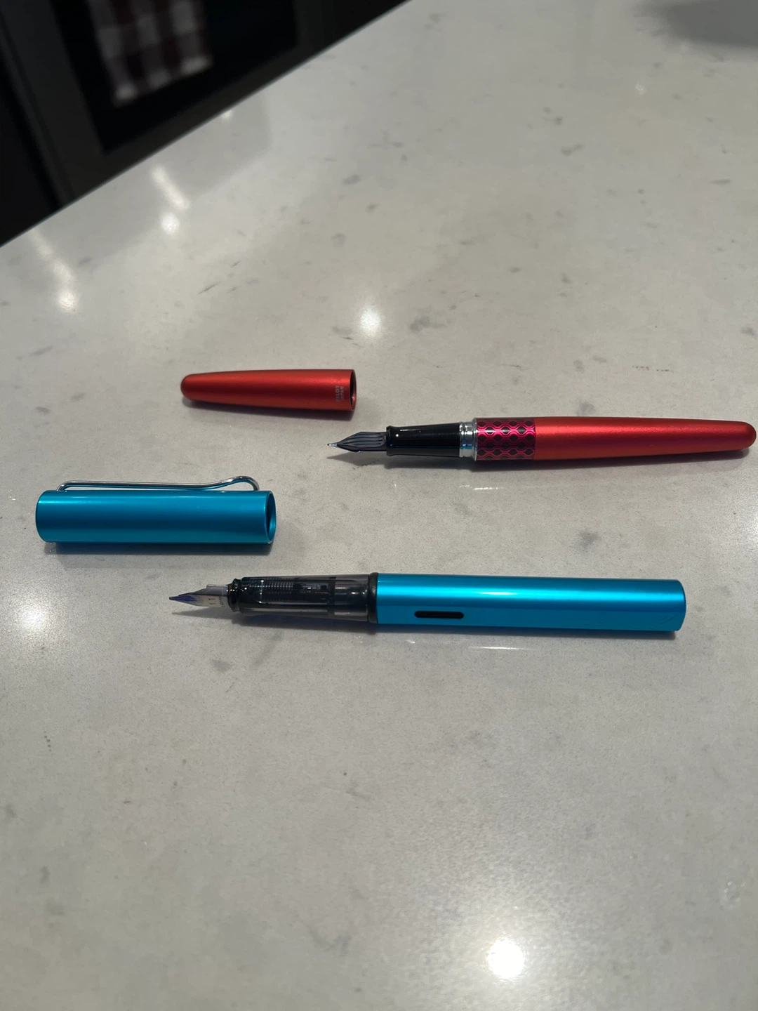 Fountain Pens - Red and Teal