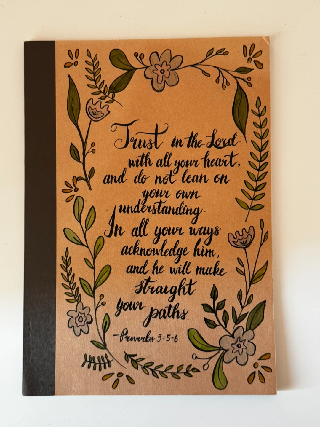 hand drawn Journal Notebook with Proverbs