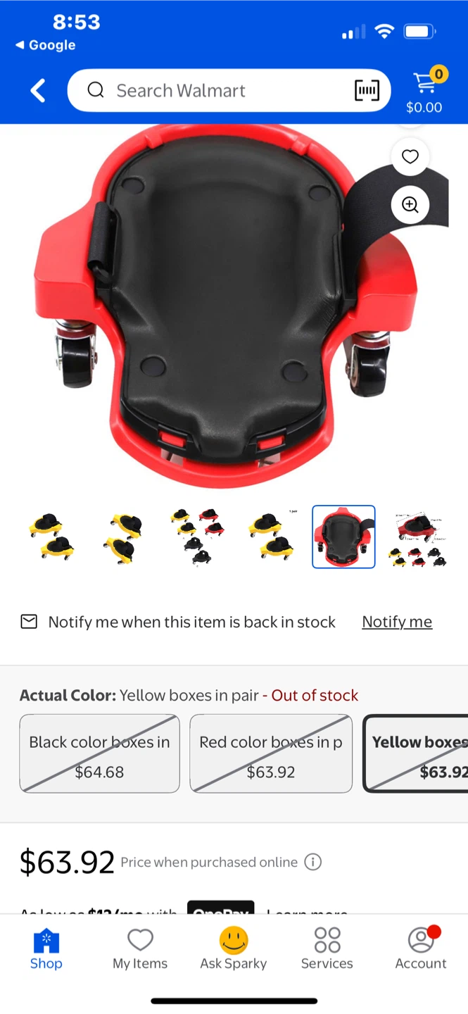 Red Rolling Creeper Knee Pads - photo 4
