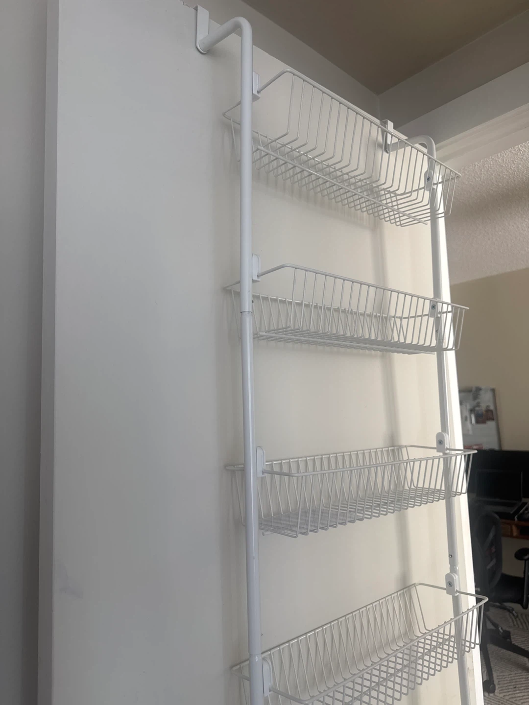 🧡White 8-Tier Over-the-Door Wire Basket Storage Organizer