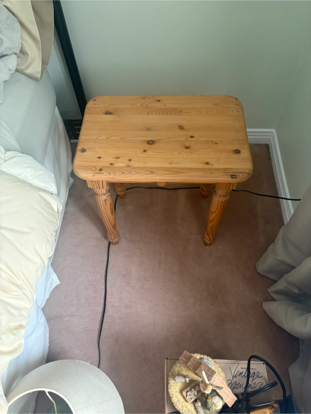 Pine Wood Side Table