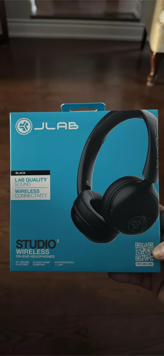 JLab Studio 2 Wireless On-Ear Headphones - Black - photo 3
